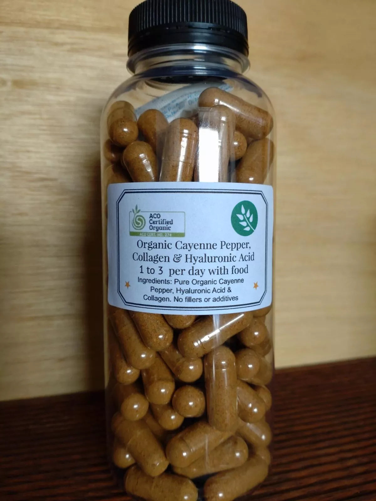 🌿 Organic Cayenne Pepper, Collagen & Hyaluronic Acid Capsules - 1000mg 🌿